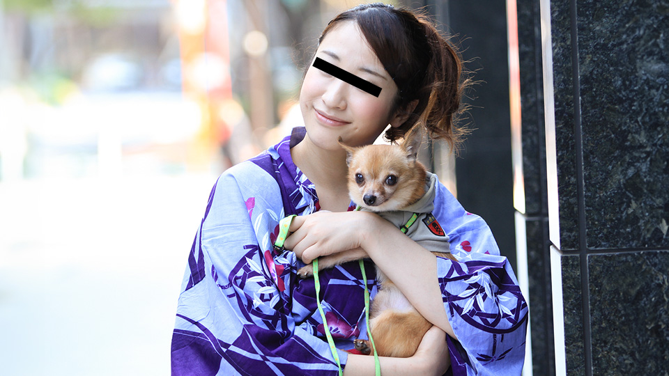 While walking my dog, I picked up a beautiful dog-loving woman in a yukata!